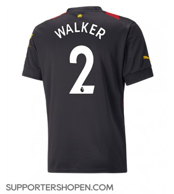 Manchester City Kyle Walker #2 Borta Matchtröja 2022-23 Kortärmad